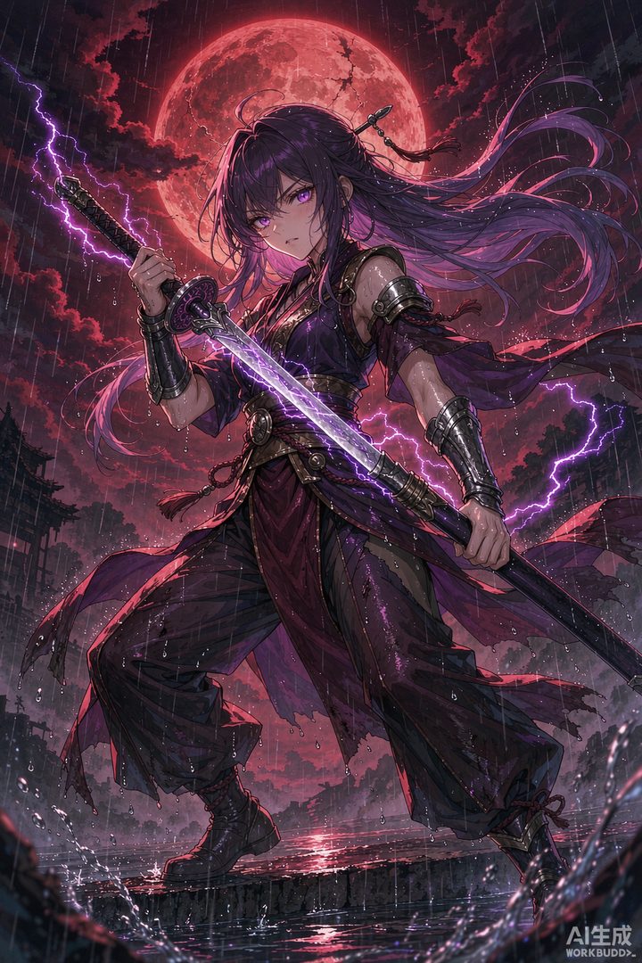 黄泉角色插画（AI原创）